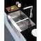 Anzzi Elysian Farmhouse 33" 60/40 Double Bowl Kitchen Sink in Brushed Satin K-AZ3320-4A - alternate 3